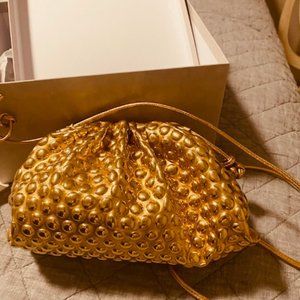 Bottega Veneta Mini Pouch Leather Bubble Crossbody